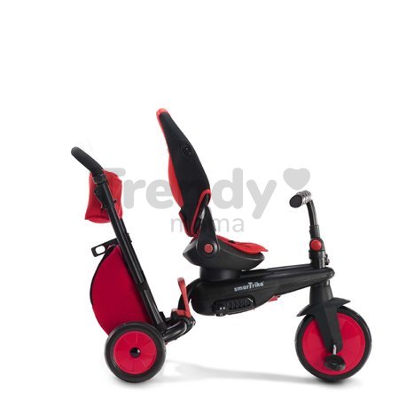 Trojkolka a kočík skladacia STR7 Urban 7v1 smarTrike červená so sklápateľným sedadlom TouchSteering s EVA kolesami od 6 mes