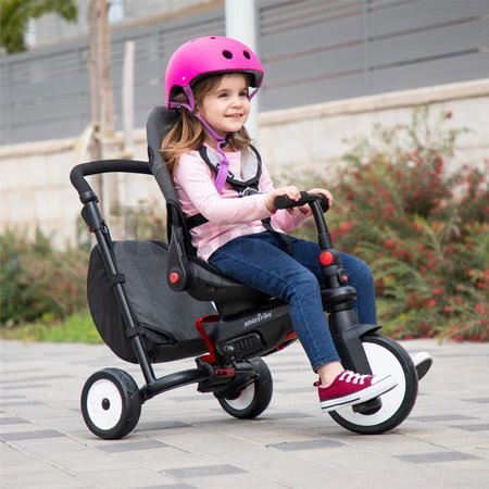 Trojkolka skladacia smarTfold 700S Warm Grey 7v1 smarTrike šedo-béžová so sklápateľným sedadlom TouchSteering s EVA kolesami od 6 mes