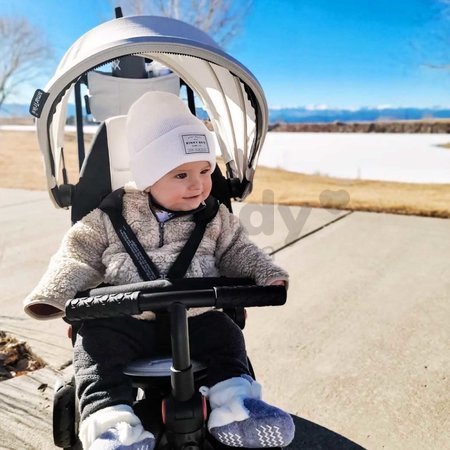Trojkolka a kočík skladacia STR7J Warm Grey 7v1 smarTrike šedá so sklápateľným sedadlom Touch Steering s EVA kolesami od 6 mes