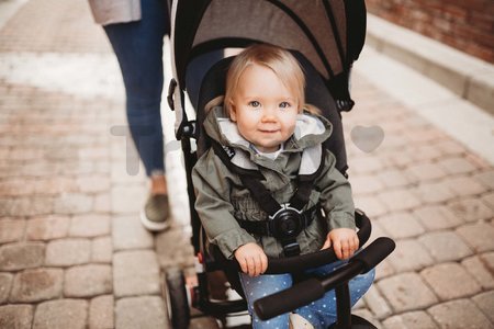 Trojkolka a kočík skladacia STR7J Warm Grey 7v1 smarTrike šedá so sklápateľným sedadlom Touch Steering s EVA kolesami od 6 mes