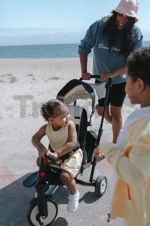 Trojkolka a kočík skladacia STR7J Warm Grey 7v1 smarTrike šedá so sklápateľným sedadlom Touch Steering s EVA kolesami od 6 mes