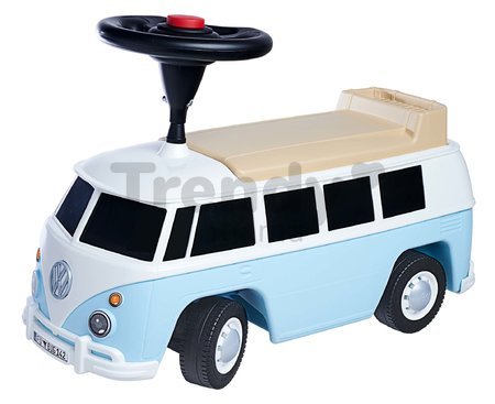 Odrážadlo minibus so zvukom Baby Volkswagen T1 Blue BIG s reálnym dizajnom a odkladacím priečinkom od 18 mes