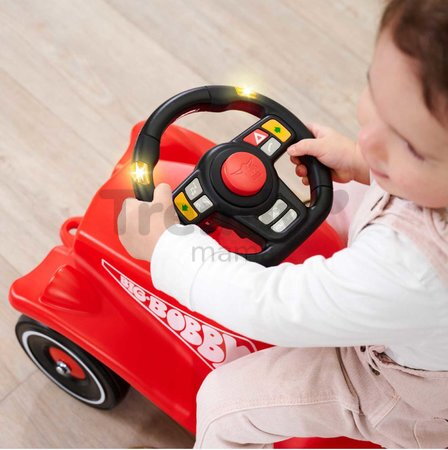 Multifunkčný volant s LED smerovkami k odrážadlám BIG s klaksónom 8 zvukov od 12 mes