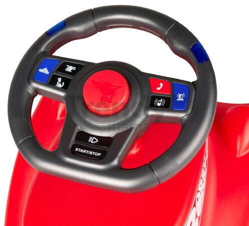 Interaktívny volant s modrými LED svetlami Rescue Sound Wheel BIG s klaksónom 8 zvukov k odrážadlám Classic&Next&Neo a traktorom BIG od 12 mes
