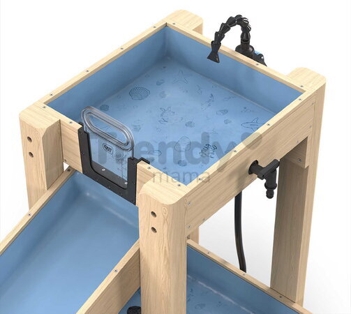 Vodná dráha s priehradou a vodopádom AquaFlow Water Track 200 Exit Toys s nastaviteľnou výškou a ručná pumpa s nádržou ET55502000