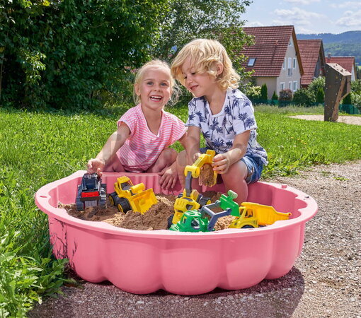 Pieskovisko dvojdielne Mušľa Watershell Pink BIG objem 2*20 kg na vodu a piesok 74*88*21 cm ružové od 18 mes