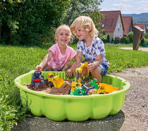 Pieskovisko dvojdielne Mušľa Watershell Green BIG objem 2*20 kg na vodu a piesok 74*88*21 cm zelené od 18 mes