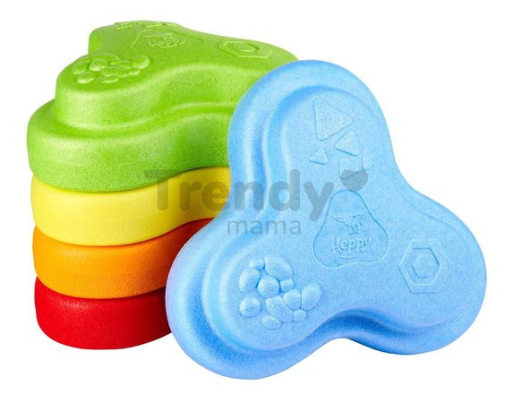 Balančné kamene s povrchovou textúrou Heppy Rocks BIG 5 nášľapných kociek pre rozvoj rovnováhy nosnosť 120 kg od 12 mes