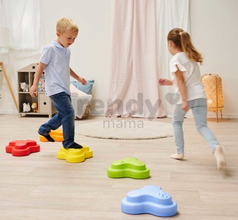 Balančné kamene s povrchovou textúrou Heppy Rocks BIG 5 nášľapných kociek pre rozvoj rovnováhy nosnosť 120 kg od 12 mes