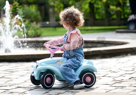 Odrážadlo auto Bobby Car Classic Unicorn BIG ekologické tyrkysové s klaksónom a trendy nálepkami od 12 mes