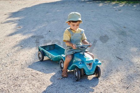 Odrážadlo s prívesom auto Bobby Car Classic Eco 2.0 BIG ekologické tyrkysové s klaksónom a trendy nálepkami od 12 mes