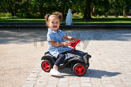 Odrážadlo auto Bobby Car Classic Little Rocker BIG čierne s klaksónom a rockovými nálepkami od 12 mes