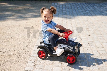 Odrážadlo auto Bobby Car Classic Little Rocker BIG čierne s klaksónom a rockovými nálepkami od 12 mes