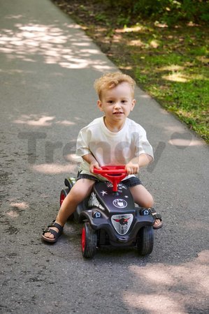 Odrážadlo auto Bobby Car Classic Little Rocker BIG čierne s klaksónom a rockovými nálepkami od 12 mes