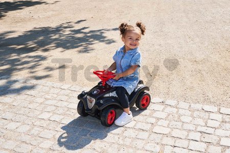 Odrážadlo auto Bobby Car Classic Little Rocker BIG čierne s klaksónom a rockovými nálepkami od 12 mes