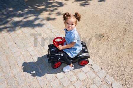 Odrážadlo auto Bobby Car Classic Little Rocker BIG čierne s klaksónom a rockovými nálepkami od 12 mes