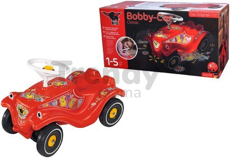 Odrážadlo auto Bobby Car Classic Led BIG červené so svietiacou karosériou a klaksónom od 12 mes