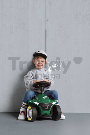 Odrážadlo auto s pretekárskym číslom Bobby Car Neo RS Green BIG zelené s klaksónom a tichými gumenými kolesami od 12 mes