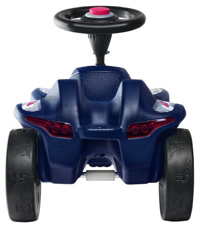 Odrážadlo auto s pretekárskym číslom Bobby Car Neo RS Blue BIG modré s klaksónom a tichými gumenými kolesami od 12 mes