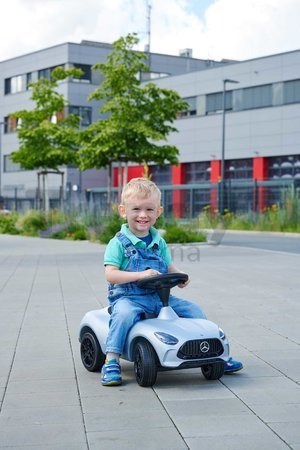 Odrážadlo auto Bobby AMG GT BIG so zvukom a realistickými detailmi z dielne Mercedes šedé od 18 mes