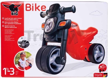 Odrážadlo motorka Sport Balance Bike Red BIG so zvukom široké dvojité gumené kolesá červené od 18 mes