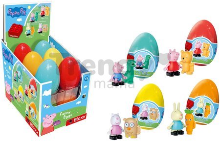 Stavebnica Peppa Pig Funny Eggs PlayBig Bloxx BIG vo vajíčku - s medvedíkom od 18 mes