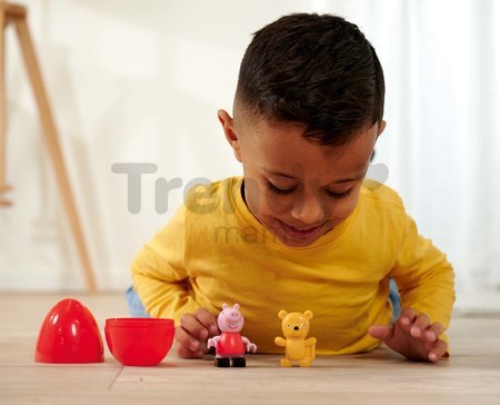 Stavebnica Peppa Pig Funny Eggs PlayBig Bloxx BIG vo vajíčku - s medvedíkom od 18 mes
