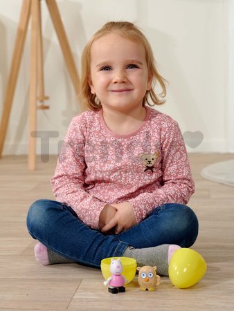 Stavebnica Peppa Pig Funny Eggs PlayBig Bloxx BIG vo vajíčku - s medvedíkom od 18 mes