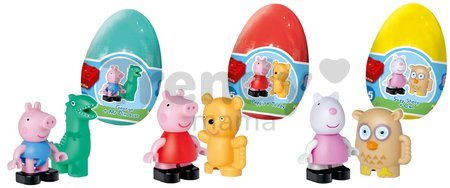 Stavebnica Peppa Pig Funny Eggs XL PlayBig Bloxx BIG vo vajíčku s figúrkami - sada 3 druhov od 1,5-5 rokov
