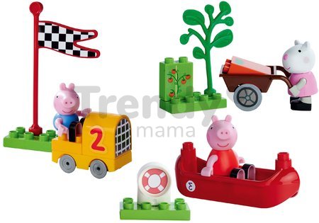 Stavebnica Peppa Pig Starter Set PlayBig Bloxx BIG s figúrkou - s člnom od 18 mes