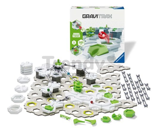Guľôčková dráha Twist Akčná súprava Action Set GraviTrax 101 dielikov so špirálou a trampolínou od 8 rokov