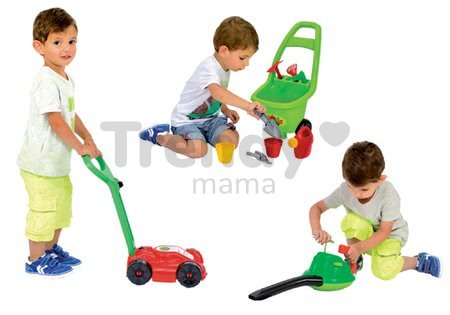 Kosačka a vysávač na lístie Écoiffier s vozíkom Jardin&Saisons 3v1 od 18 mes