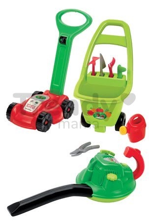 Kosačka a vysávač na lístie Écoiffier s vozíkom Jardin&Saisons 3v1 od 18 mes