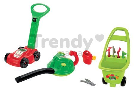 Kosačka a vysávač na lístie Écoiffier s vozíkom Jardin&Saisons 3v1 od 18 mes