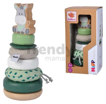 Drevená skladacia veža Baby HIPP Stacking Tower Eichhorn 8 dielov výška 19 cm od 12 mes