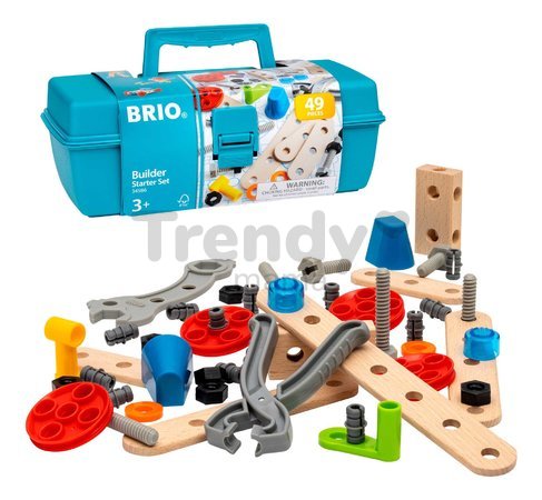 Drevená stavebnica Kreatívna súprava Builder Creative Set BRIO 270 dielov s pracovným náradím od 3 rokov BRIO5896