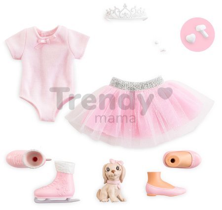 Bábika Valentine Ballerina Set Corolle Girls s dlhými blond vlasmi a so psíkom 28 cm 7 doplnkov od 4 rokov