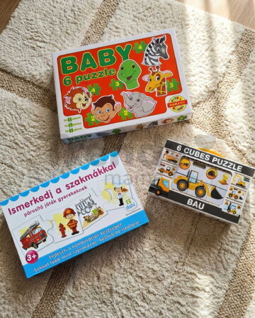 Baby puzzle exotické zvieratká Dohány 6-obrázkové od 24 mes