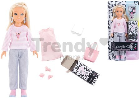 Bábika Valentine Shopping Set Corolle Girls s blond vlasmi 28 cm 6 doplnkov od 4 rokov