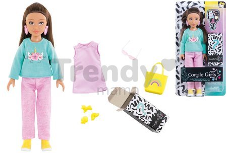 Bábika Luna Shopping Set Corolle Girls s dlhými hnedými vlasmi 28 cm 6 doplnkov od 4 rokov