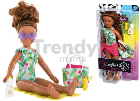 Bábika Mélody Beach Set Corolle Girls s dlhými hnedými vlasmi 28 cm 5 doplnkov od 4 rokov