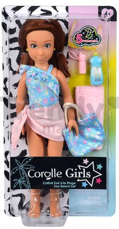 Bábika Zoé Beach Set Corolle Girls s hnedými vlasmi 28 cm 5 doplnkov od 4 rokov