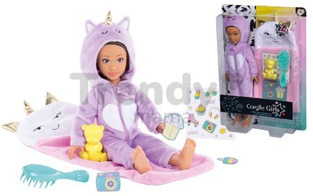 Bábika Luna Pyjama Party Set Corolle Girls s dlhými hnedými vlasmi 28 cm 7 doplnkov od 4 rokov