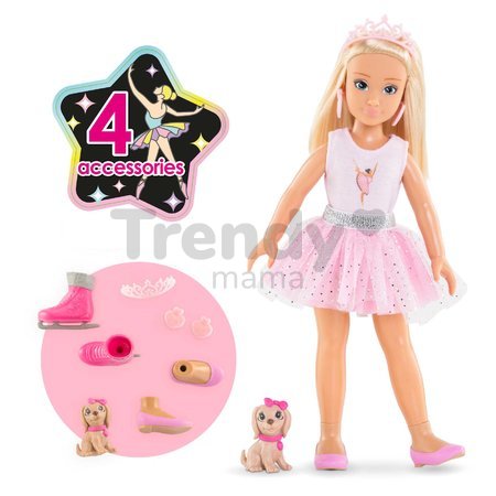 Bábika Valentine Ballerina Set Girls Corolle s blond vlasmi 28 cm 4 doplnky od 4 rokov