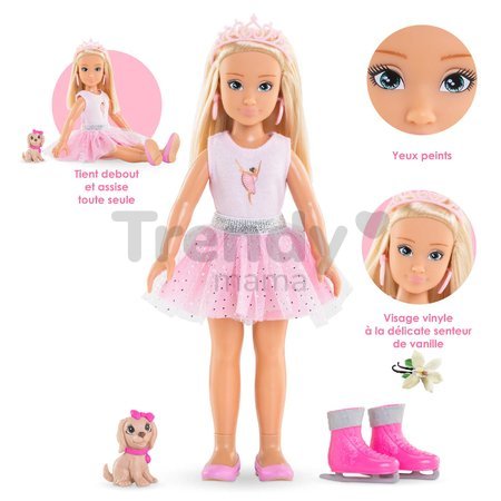 Bábika Valentine Ballerina Set Girls Corolle s blond vlasmi 28 cm 4 doplnky od 4 rokov