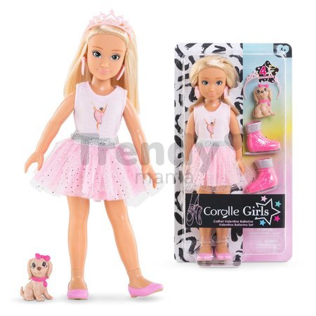 Bábika Valentine Ballerina Set Girls Corolle s blond vlasmi 28 cm 4 doplnky od 4 rokov