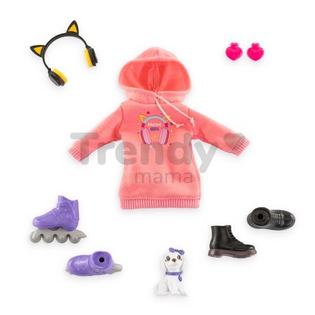 Bábika Melody Music & Fashion Set Girls Corolle s dlhými hnedými vlasmi 28 cm 4 doplnky od 4 rokov