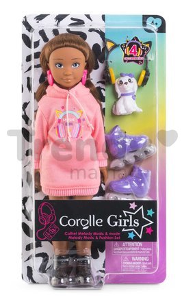 Bábika Melody Music & Fashion Set Girls Corolle s dlhými hnedými vlasmi 28 cm 4 doplnky od 4 rokov