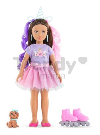 Bábika Luna Unicorn Set Girls Corolle s dlhými hnedými vlasmi 28 cm 4 doplnky od 4 rokov