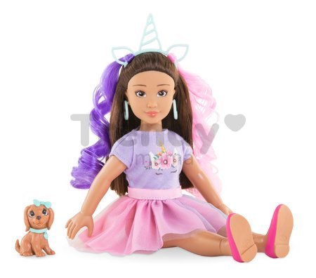 Bábika Luna Unicorn Set Girls Corolle s dlhými hnedými vlasmi 28 cm 4 doplnky od 4 rokov